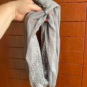 Gray Sheer Infinity Scarf